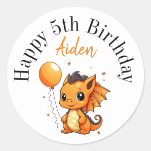 Joyeux autocollants d'anniversaire personnalisés