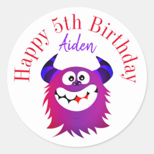 Joyeux autocollants d'anniversaire personnalisés
