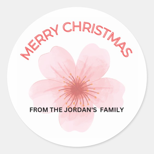 Joyeux autocollants de la famille Jordan Noël (Devant)