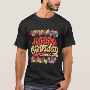 Joyeux Ballons d'anniversaire conception T-shirt
