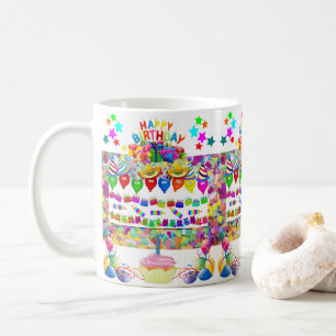 Joyeux Ballons de Mug Anniversaire