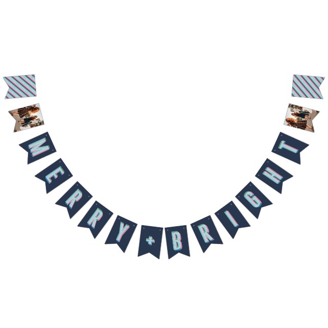 Joyeux + Bannière de Bund Marquee Lumineux - Bleu (Tout)