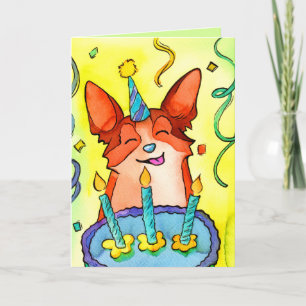 Joyeux Barkday ! Carte d'anniversaire de Corgi