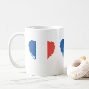 Joyeux Bastille Day Hearts Café Mug