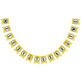 Joyeux Bee Girl Birthday Bunting Drapeau
