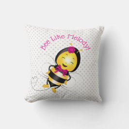 Joyeux Bee Girl Jouer des oreillers