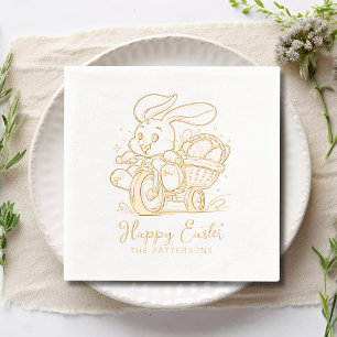 Joyeux Bicycle Bunny de Pâques Nom personnalisé