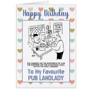 Joyeux Birthday Pub Landlady