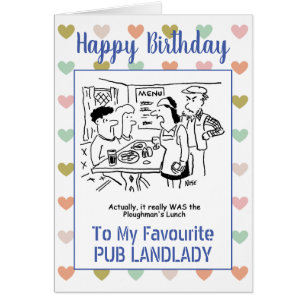 Joyeux Birthday Pub Landlady