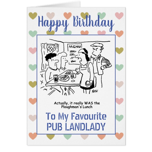 Joyeux Birthday Pub Landlady (Devant)
