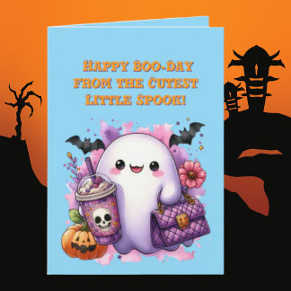 Joyeux Boo Day mignonne Ghost photo cartes Hallowe
