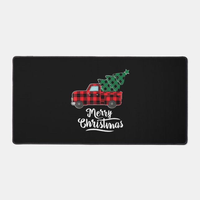 Joyeux Buffalo de Noël Plaid Arbre de Noël Rouge (Recto)