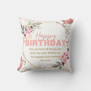 Joyeux cadeau coussin d'anniversaire