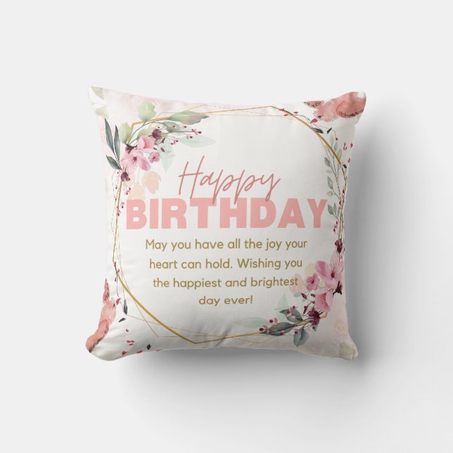 Joyeux cadeau coussin d'anniversaire (Recto)