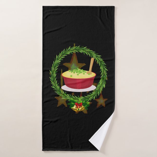 Joyeux cadeau de Noël pour la famille de Noël (Serviette de bain)
