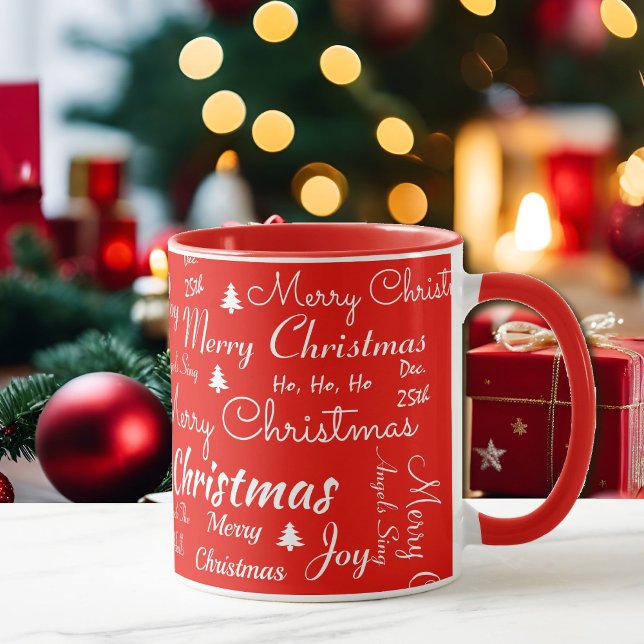 Joyeux café de Noël Coupe Rouge Cadeau cacao Mug (Créateur téléchargé)