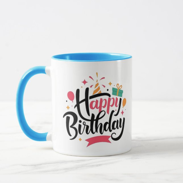 Joyeux café Mug d'anniversaire (Gauche)