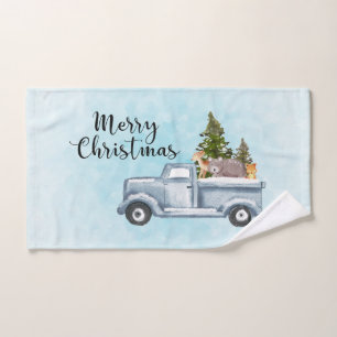 Joyeux Camion de ramassage de Noël avec animaux et