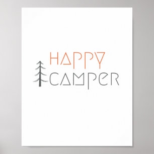 joyeux campeur. Affiche & Imprimés