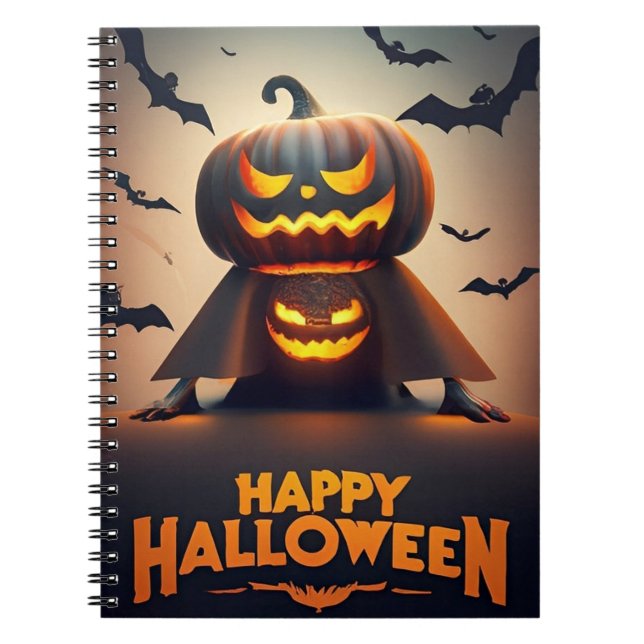 Joyeux Carnet citrouille d'Halloween (Devant)