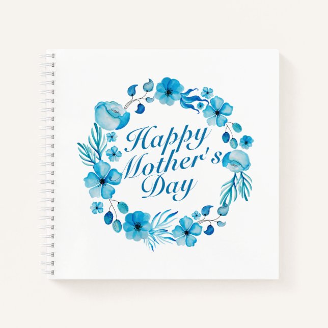 Joyeux Carnet de la Fête des Mères Floral Wreath (Devant)