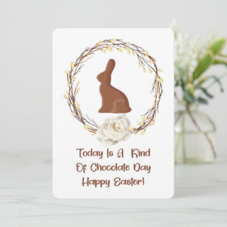 Joyeux Carte de remerciements lapin au chocolat de
