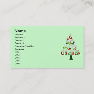 Joyeux Carte de visite de Noël