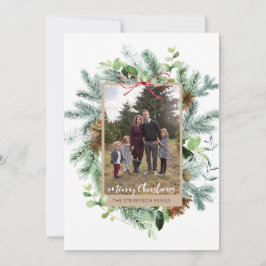 Joyeux Carte photo d'aquarelle de Noël