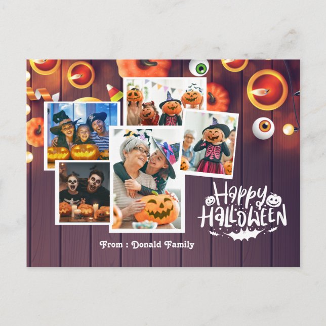 Joyeux Carte photo de famille Halloween (Devant)