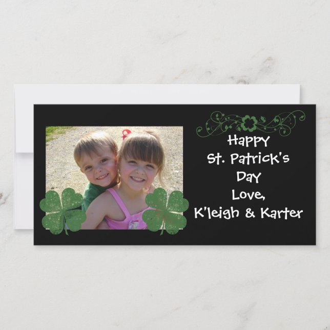 Joyeux Carte photo de la Saint Patrick (Devant)