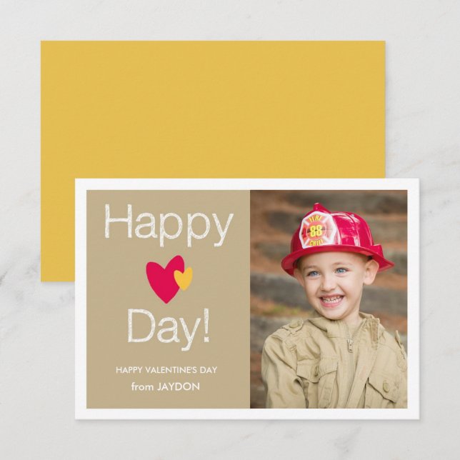 Joyeux Carte photo de la Saint-Valentin (Devant / Derrière)