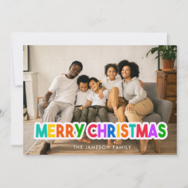 Joyeux Carte photo de Noël coloré