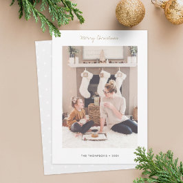 Joyeux Carte photo de Noël en or simple Modèle