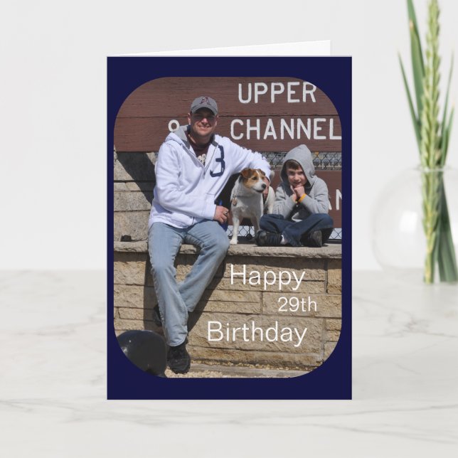 Joyeux Carte photo du 29e anniversaire par Janz (Devant)
