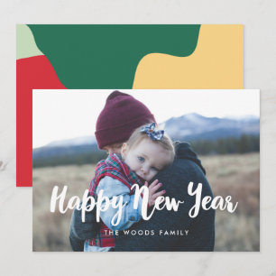 Joyeux carte photo du Nouvel An moderne