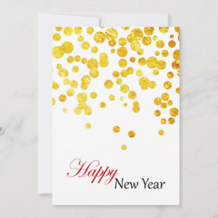 Joyeux Carte photo du Nouvel An Pièces d'or Luck