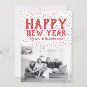 Joyeux Carte photo du Nouvel An   Rouge