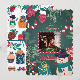 Joyeux Cartes de fin de année de photos de Noël