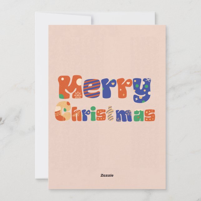 Joyeux Cartes de fin de année de photos de Noël (Dos)