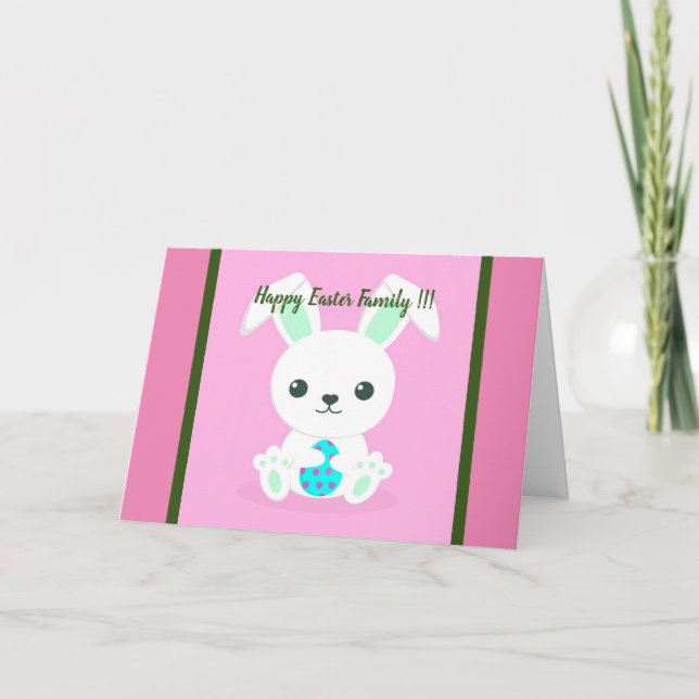 Joyeux Cartes de fin de année floraux du Bunny de  (Devant)