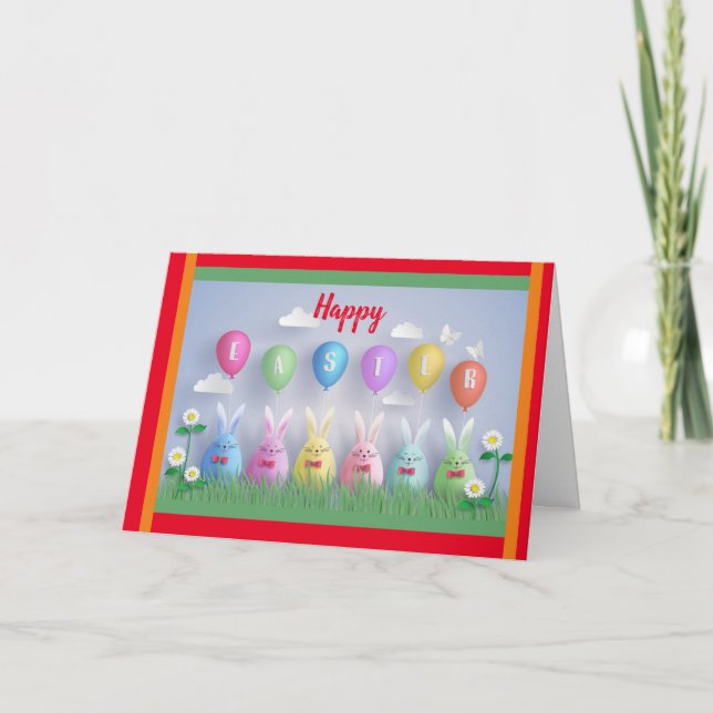 Joyeux Cartes de fin de année floraux du Bunny de  (Devant)