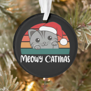 Joyeux Catmas Funny Chat Noël Pun Ornement