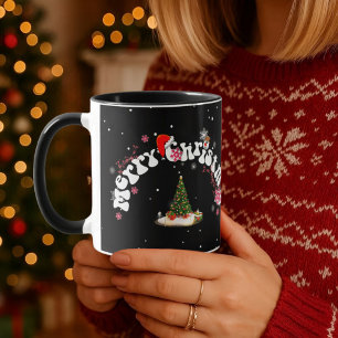 Joyeux Cercle de Noël Graffity Café Mug
