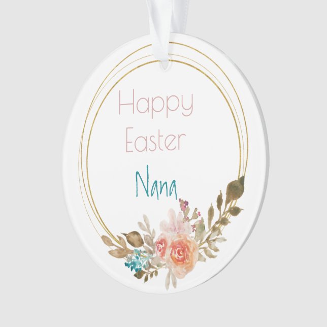 Joyeux cercle floral géométrique Nana de Pâques (devant)