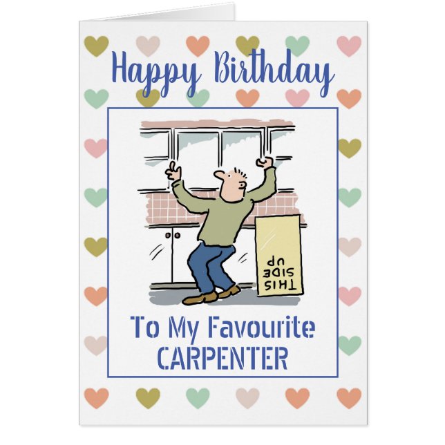 Joyeux charpentier d'anniversaire (Devant)