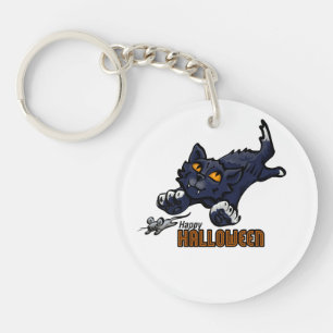 Joyeux chat d'Halloween Chasing souris