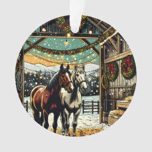 Joyeux Chevaux de Cartoon de Noël