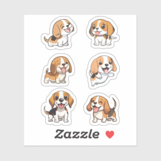 joyeux chien beagle stickers pack