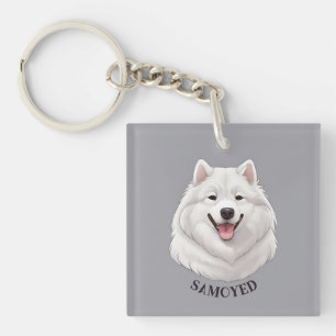 Joyeux Chien Samoyé Blanc