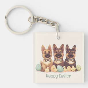 Joyeux Chiens bergers allemands de Pâques